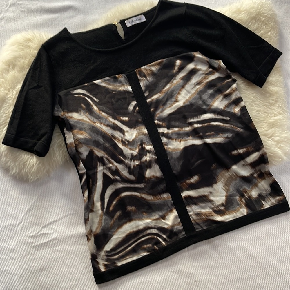🍄3/30 Calvin Klein Short Sleeve Top (L)